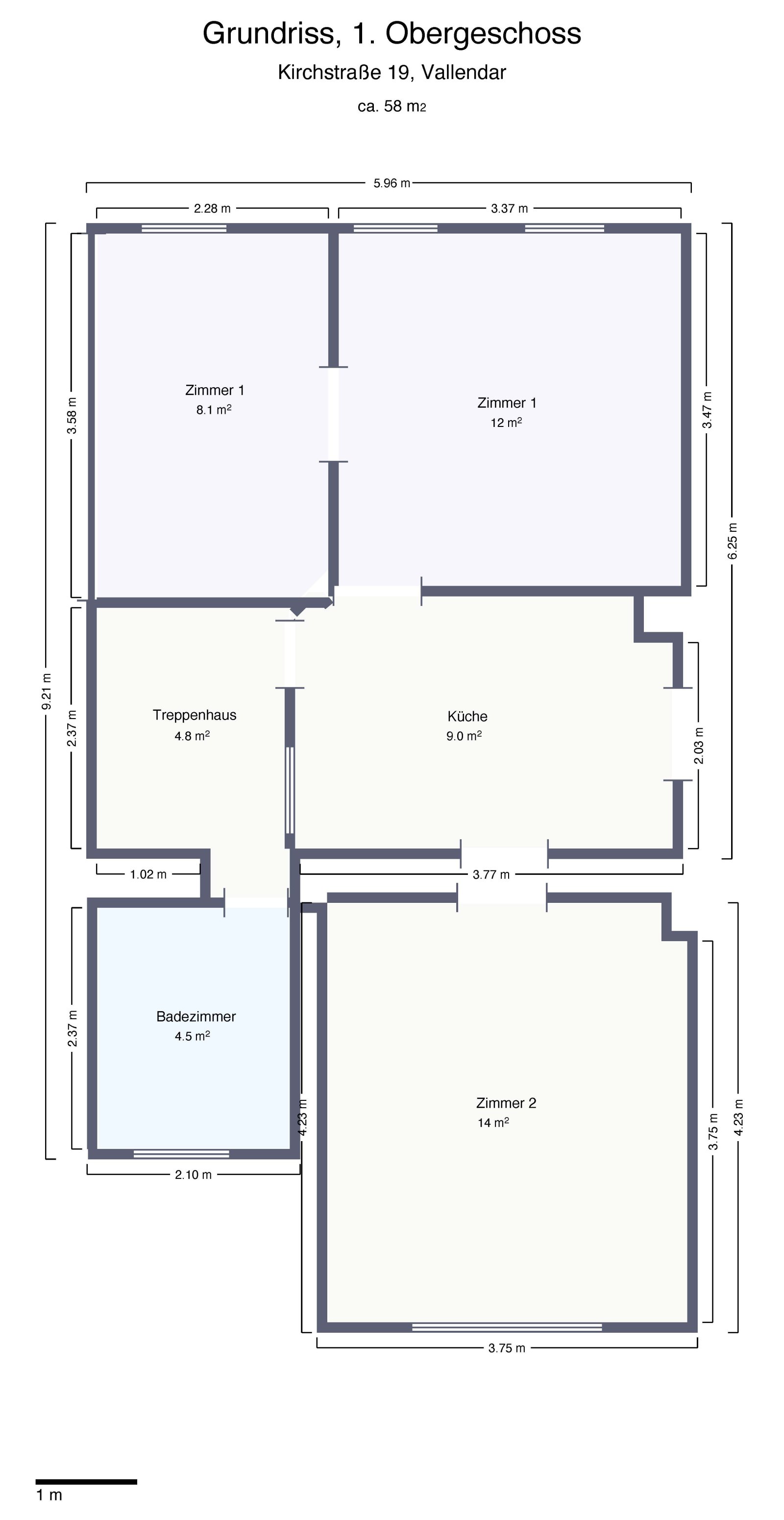 Obergeschoss Grundriss 1